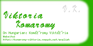 viktoria komaromy business card